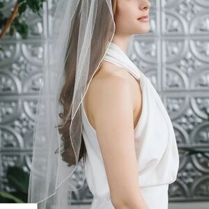 Dareth Colburn Pencil Edge Bridal Veil - 45 inches (knee-length) - NWT